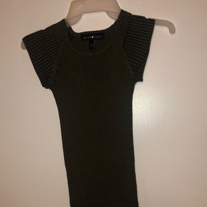 Skinny tight navy green top